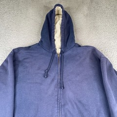 L.L. Bean Katahdin Iron Works Hoodie Men 2XLT Blue Sherpa Lined Full Zip Outdoor