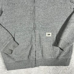 Lee Premium Select Mens Small Gray Thermal Waffle Lined Full Zip Hoodie Jacket