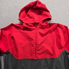 Under Armour Threadborne Mens XL Red Gray 1/4 Zip Hoodie Jacket 1306419 633