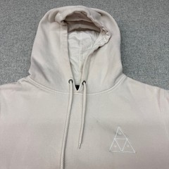 HUF | Essentials Triple Triangle Hoodie | Medium | Beige | Embroidered Logo Skat