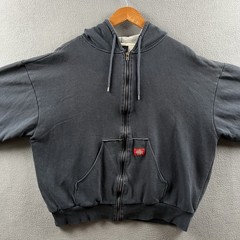 Vintage Dickies Thermal Lined Hoodie Mens XL Blue Full Zip 90s Y2K Grunge Skater