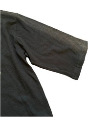 PacSun Mens 3/4 Sleeve Boxy Fit 100% Cotton Faded Black Wash Shirt Medium
