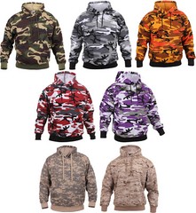 Camo Hoodie Pullover Hooded Sweatshirt Army Military Camouflage Tactical Fleece