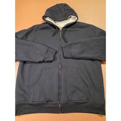 Weatherproof Vintage Mens XL Black Faux Fur Lined Full Zip Hoodie NWT