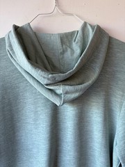 H&M Mens Zip Up Hoodie Hooded Jacket Sage Green Lightweight 2 Pockets Size Small