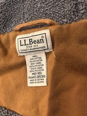 L.L. Bean Katahdin Iron Works Hoodie Full Zip Mens M Fleece Lined Yellow/Tan