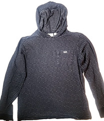 Vans Hooded Lightweight Shirt Youth Small Black Striped Vans Logos Long Sleeve