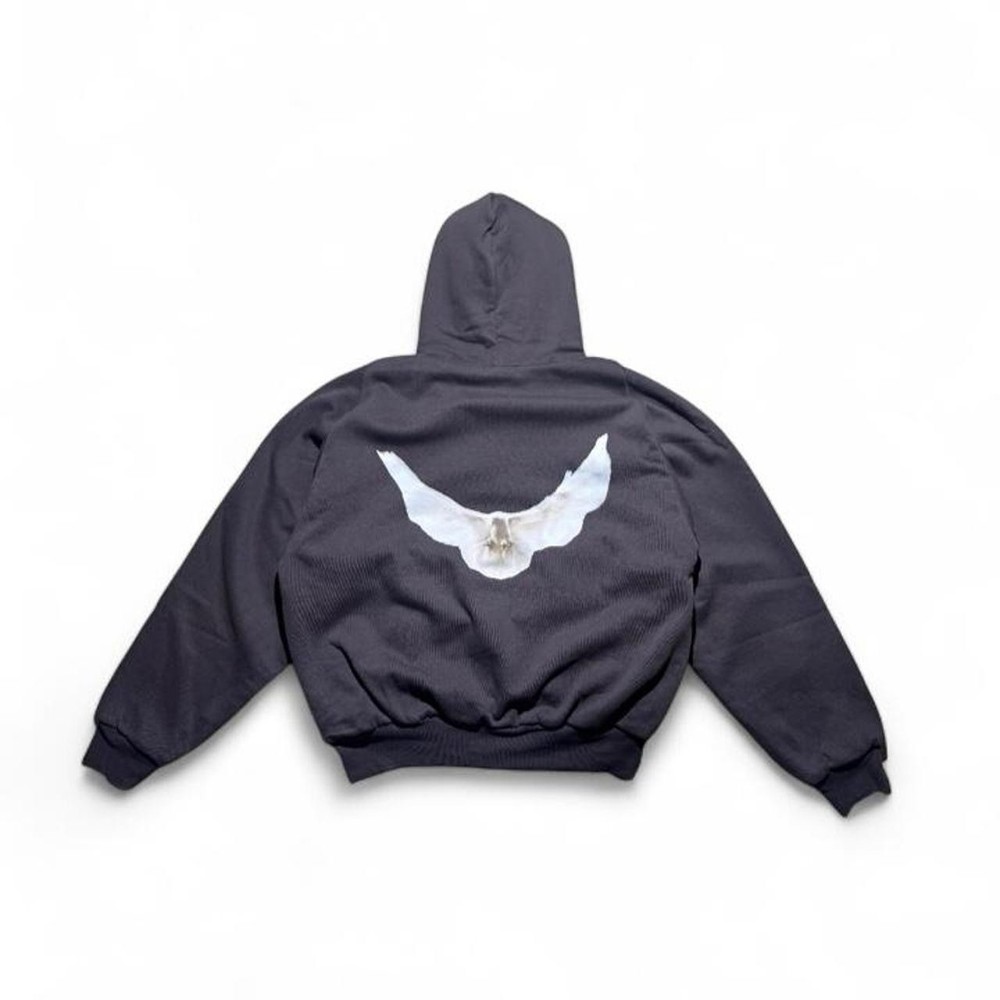Yeezy Gap Balenciaga Shrunken Dove Hoodie Dark Grey XX-Large (Check Description)