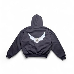 Yeezy Gap Balenciaga Shrunken Dove Hoodie Dark Grey XX-Large (Check Description)