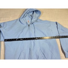 Hanes ComfortBlend EcoSmart Full Zip Hoodie Light Blue Mens XL Sweatshirt 1096