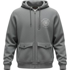 Seventh Letter Will Rise Dynasty Full Zip Sweatshirt Mens 2XL Gray Streetwear