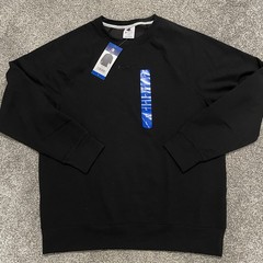 Champion Men’s Crewneck Sweatshirt NWT Size Large Black Chest And Arm Logo
