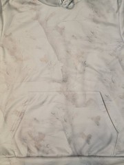 M Men’s White Camo Hoodie Synthetic Poly/Cotton 21×25 NOS
