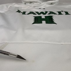 Under Amour University of Hawaii Warriors Hoodie White Size XL Loose Fit GUC
