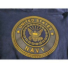 Soffe US Navy Hoodie Mens Small Blue United States Navy Graphic Sweatshirt