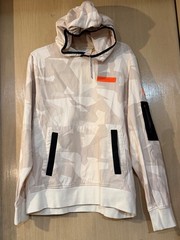 CAT Workwear Men’s Camouflage Pullover Hoodie Beige Orange Patch NWT small