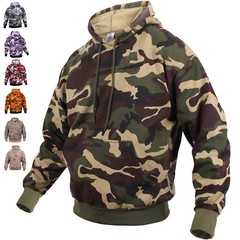 Camo Hoodie Pullover Hooded Sweatshirt Army Military Camouflage Tactical Fleece