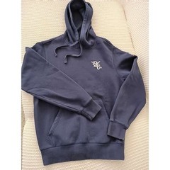 Sport-Tek Navy Pullover Hoodie American Flag Patch Embroidered Logo NWOT Size L