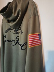 Crown Royal Logo 3XL Military Army Green Pullover Hoodie Promo Sweatshirt