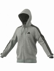 NEW Adidas Men’s Essentials Fleece 3-Stripes Full-Zip Grey Heather – XXL TALL
