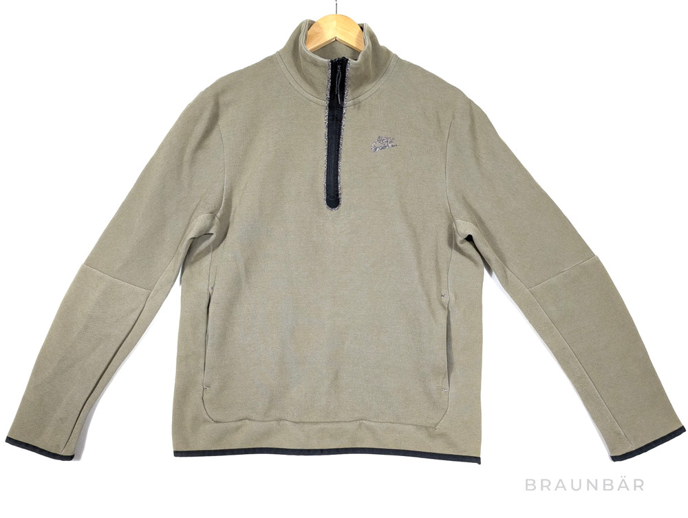 Nike Men’s Half-Zip Pullover Military Green 1/4 Zip Sweatshirt M Made In Vietnam
