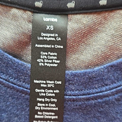 Lambs Men’s Blue Crewneck Logo Sweatshirt Cotton/Poly Knit Pullover XS