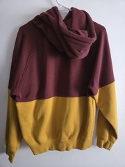 evi’s Men’s Hoodie – Gold & Maroon Relaxed Fit XS Long Sleeve Pullover