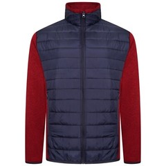Mens Hybrid Jacket Fleece plain pockets full Zip Anti Pill Work Casual Heavy Top