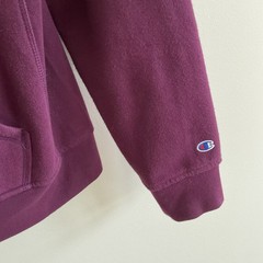 Champion Women’s Maroon Red Plum Full-Zip Hoodie Sweatshirt Jacket C Patch Sz S