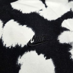 Nike Sweatshirt Mens M Black White Sport Cloud Print DM6915-010 Logo