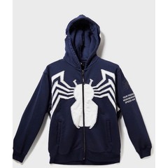 Spider-Man Venom Symbiote Team Liquid Marvel Zip Hoodie Navy XXS NWT
