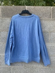 Banana Republic Men XL Sweatshirt Blue Round Neck Ribbed Knit Casual Cozy Preppy