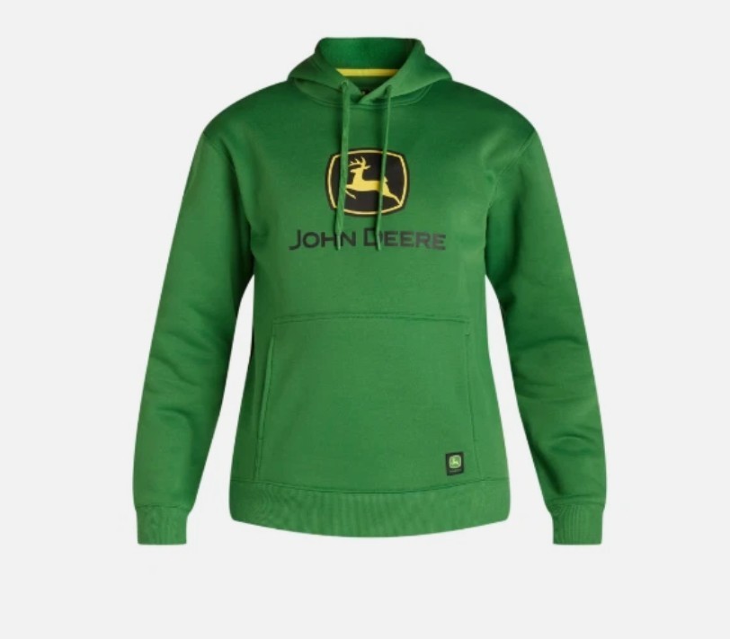 NEW MENS JOHN DEERE GREEN HOODIE SWEATSHIRT SIZE M