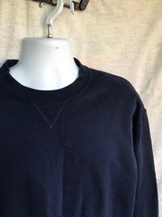 Thick Material Jerzees Cotton Sweats Sweatshirt Size L Blue Solid