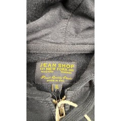 Jean Shop New York Hoodie Mens Black Full Zip Sweatshirt Graphic Logo NWT