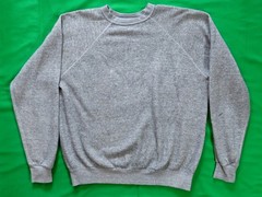 Heather Gray Blank Vintage Sweatshirt 1970’s Athletic Sports Rayon Blend USA