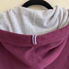 Champion Women’s Maroon Red Plum Full-Zip Hoodie Sweatshirt Jacket C Patch Sz S