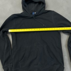DIVIDED Men Black Pullover Hoodie SizeM PreOwned Drawstring hood Kangaroo pocket