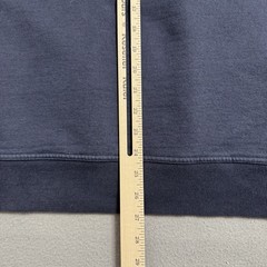 Brunt Levin Hoodie Mens L Blue Heavyweight Workwear Pullover Pocket Snap