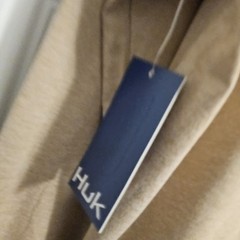 Huk Men’s Bayside Pullover Crew Neck Sweatshirt Solid Beige XL Polyester/Spandex