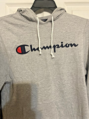 Champion Mens Jersey Pullover Hoodie Oxford Gray Size Medium NWT