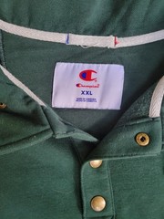 Champion Sweatshirt Mens XXL Green Snap Button Collared Physical Education 1919
