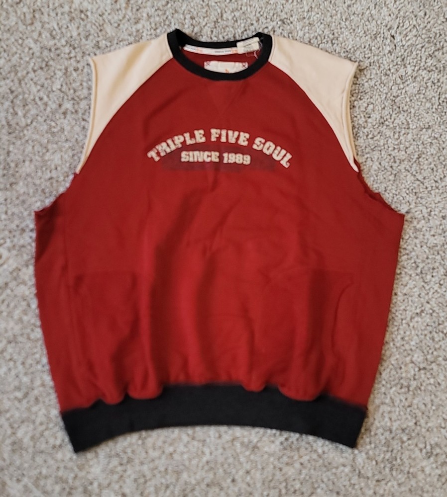 Vintage 00s Triple Five Soul 555 Sleeveless Sweatshirt Size Xl