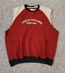 Vintage 00s Triple Five Soul 555 Sleeveless Sweatshirt Size Xl