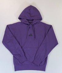 Men’s Adidas Feel Cozy Hoodie Aurora Plum Black JX5661 Sweatshirt Size Small