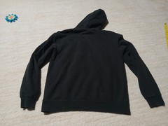 PUMA Men’s Black Pullover Hoodie S Fleece Drawstring Logo Pocket Cotton Blend