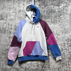 Champion Hoodie Adult M Colorblock Patchwork Cut & Sew Outdoor Colorful Preppy