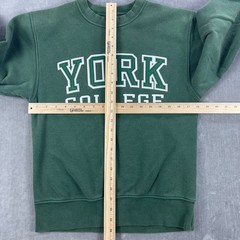 York College Jansport Mens XS Green Crewneck Sweatshirt Collegiate Logo