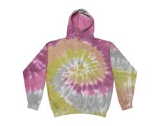 Tie Dye Multi-Color Hoodies, Adult S to XXXL 80% Cotton, L/S, Pockets No Zipper