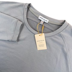 Peter Millar Men’s 2XL Gray Gale Beaumont Performance Crewneck Pullover Stretch